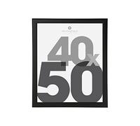 Atmosphera - Cadre Photo Lise Noir 40x50 cm - Avec Passe-Partout, Accrochage Mural Vertical et Horizontal - Pour Salon, Chambre, Bureau