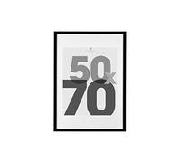 Atmosphera - Cadre Photo Mural Eva - Noir - 50 x 70 cm - Avec Passe-Partout - Pour Décoration Salon, Chambre