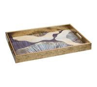 Atmosphera Calvi Plateau rectangulaire effet marbré - 44,7 x 31,6 cm