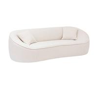 Atmosphera - Canapé 3 Places Ostuni Blanc Tissu Bouclette, 232 cm, Design Organique - pour Salon, Séjour