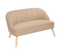 Atmosphera - Canapé naova 2 Places 72x72x126 cm Tissu Beige