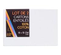 Atmosphera - Carton entoilé en coton - 10 x 15 x 2 cm. Blanc G