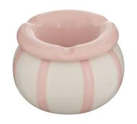 Atmosphera - Cendrier rayé Della pasta 9x9x6cm - Rose