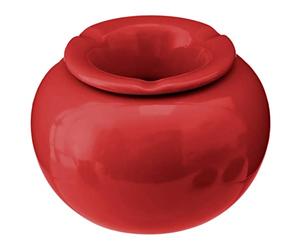 Atmosphera - Cendrier Rond - céramique - 15-5x10-5 cm - Rouge