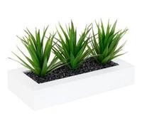 Atmosphera - Centre de table 3 Aloe vera artificielles - H. 17 cm Vert G