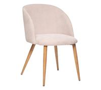 Atmosphera - Chaise Celeste Velours côtelé Beige