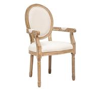 Atmosphera - Chaise Cleon en hévéa 55x55cm Beige