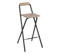 Atmosphera - Chaise de Bar Pliante Effêt chêne Naturel Louna