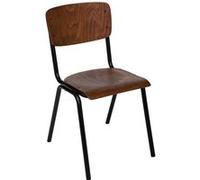 Atmosphera - Chaise écolier design bois Kiel - Marron - Kiel marron G