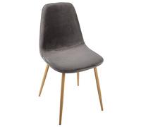 Atmosphera - Chaise Grise en Velours