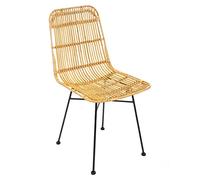 Atmosphera - Chaise Kubu - métal et rotin Naturel