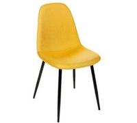 Atmosphera - Chaise Nokas - Pied en métal - Jaune Jaune G