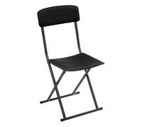 Atmosphera Chaise pliante Five Simili PVC Noir