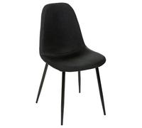 Atmosphéra Chaise Tissu et métal Tyka Noir