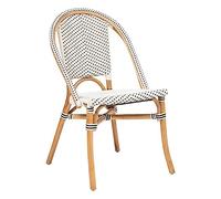 Atmosphera - Chaise Trecia en rotin 48x56cm Blanc