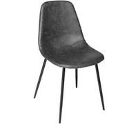 Atmosphera - Chaise vintage Vladi - H. 82 cm - Gris Gris G