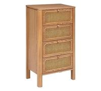 Atmosphera - Chiffonier Tiria en placage frêne 4 tiroirs 55x38cm