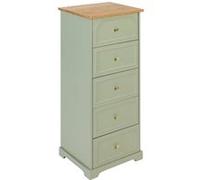 Chiffonnier 5 Tiroirs En Bois Mohea - Vert Céladon Vert