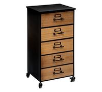 Chiffonnier design en métal Baris - L. 42 x H. 87 cm - Noir