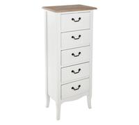 Atmosphera - Chiffonnier en bois Chrysa - L. 45 x H. 113 cm - Blanc - Chrysa Blanc G
