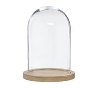 Cloche verre et bois H26cm - Atmosphera createur d'interieur