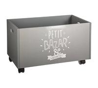 Coffre à jouets à roulettes Gris - Atmosphera For Kids