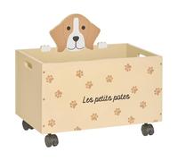 Atmosphera - Coffre de Rangement Enfant Scott Beige 48x42cm
