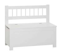 Atmosphera Banc de rangement JJ855 – coffre à jouets blanc pour enfant