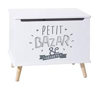 Coffre enfant blanc bois blanc 58x38cm - Atmosphera createur d'interieur