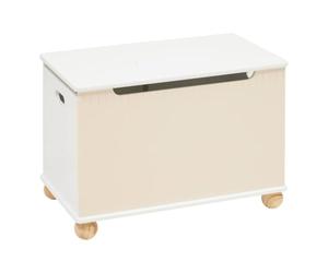 Atmosphera - Coffre fermé Enfant bouli Beige 60x36x41,5 cm