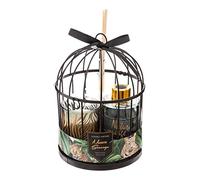 Atmosphera - Coffret Cage en métal décor Jungle avec Flacon Diffuseur et Bougie Lola