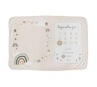 Atmosphera - Coffret couverture âge étape bébé Arc en ciel - Crème