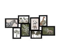 Atmosphera Collage de 8 cadres photos Cali en plastique noir