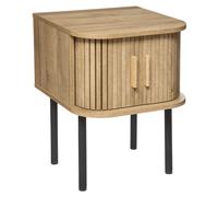 Atmosphera Créateur d'Intérieur - Table de Chevet Colva Effet Chêne - Table de Nuit 1 Case pour Chambre, Salon - 2 Portes Coulissantes - L40 x H53cm
