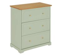 Atmosphera - Commode 3 tiroirs en bois MOHEA - Vert céladon
