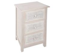 Atmosphera - Commode Hina Blanc 3 tiroirs