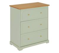 Atmosphera - Commode mohéa Vert céladon 3 tiroirs