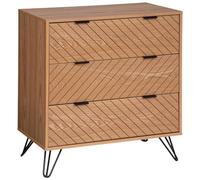 Atmosphera - Commode Naomi - 3 tiroirs - Bois et métal