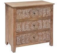 Paris Prix Commode 3 tiroirs Shirel en bois 80 cm Naturel