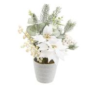 Atmosphera - Composition Poinsettia Blanc h29