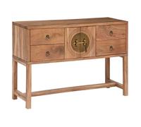 Atmosphera - Console 2 portes et 4 tiroirs en bois JILING - Marron