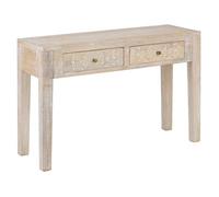 Atmosphera - Console 2 tiroirs en bois massif SHIREL - Beige - SHIREL Beige G