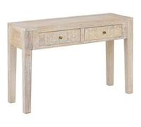 Atmosphera - Console 2 tiroirs en bois massif SHIREL - Beige - SHIREL Beige G