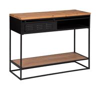 Atmosphera - Console Cierna - 1 Porte - métal et Bois - Noir