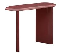 Atmosphera - Console Ovale Douglas 40x100cm Bordeaux Finition laquée Brillante