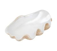 Atmosphera - Coupelle oceane résine blanc chaud l 36cm