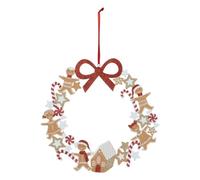 Couronne de Noël en Bois Pain d'épice D 33 cm - Feeric Christmas