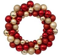 Atmosphera - Couronne boule de Noël - Diam 35 cm - Rouge et Or Rouge G
