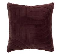 Atmosphera - Coussin arka carré 45x45 cm effet simili cuir marron