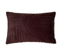 Atmosphera Coussin arka rectangulaire 50 x 80 cm effet simili cuir marron
